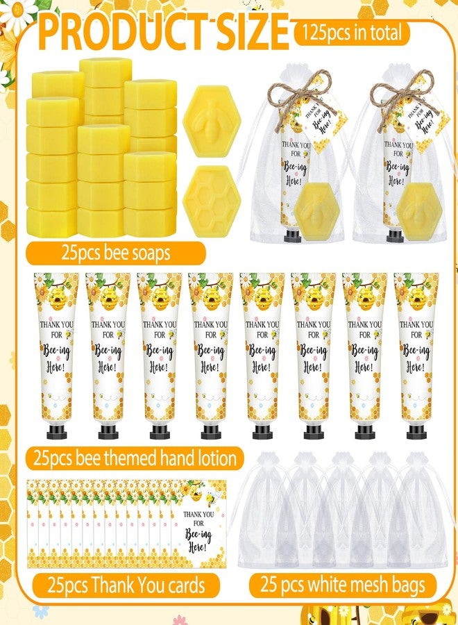 Dimsile 25 Sets Bee themed Baby Shower Favors for Guests Sweet As Can Bee Bridal Shower Gift Honey Hand Cream Honeycomb Soap Guest Return Gift with Organza Bag and Thank Tag for Wedding Gender Reveal - Image 4